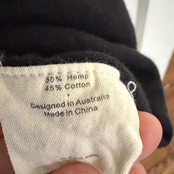 St. Agni Black copain tee Linen Knit Top oversized small/medium - Picture 6 of 6